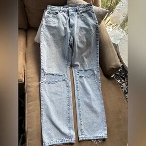 Cotton On Men's Light Blue Ripped Jeans